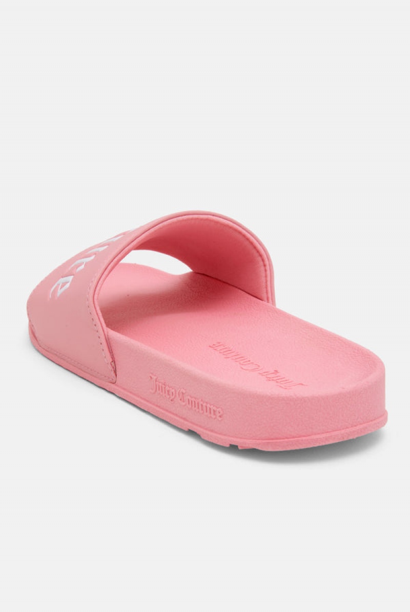 Juicy Couture Juicy Couture Embossed Sliders Pinkki | JC-SN652201