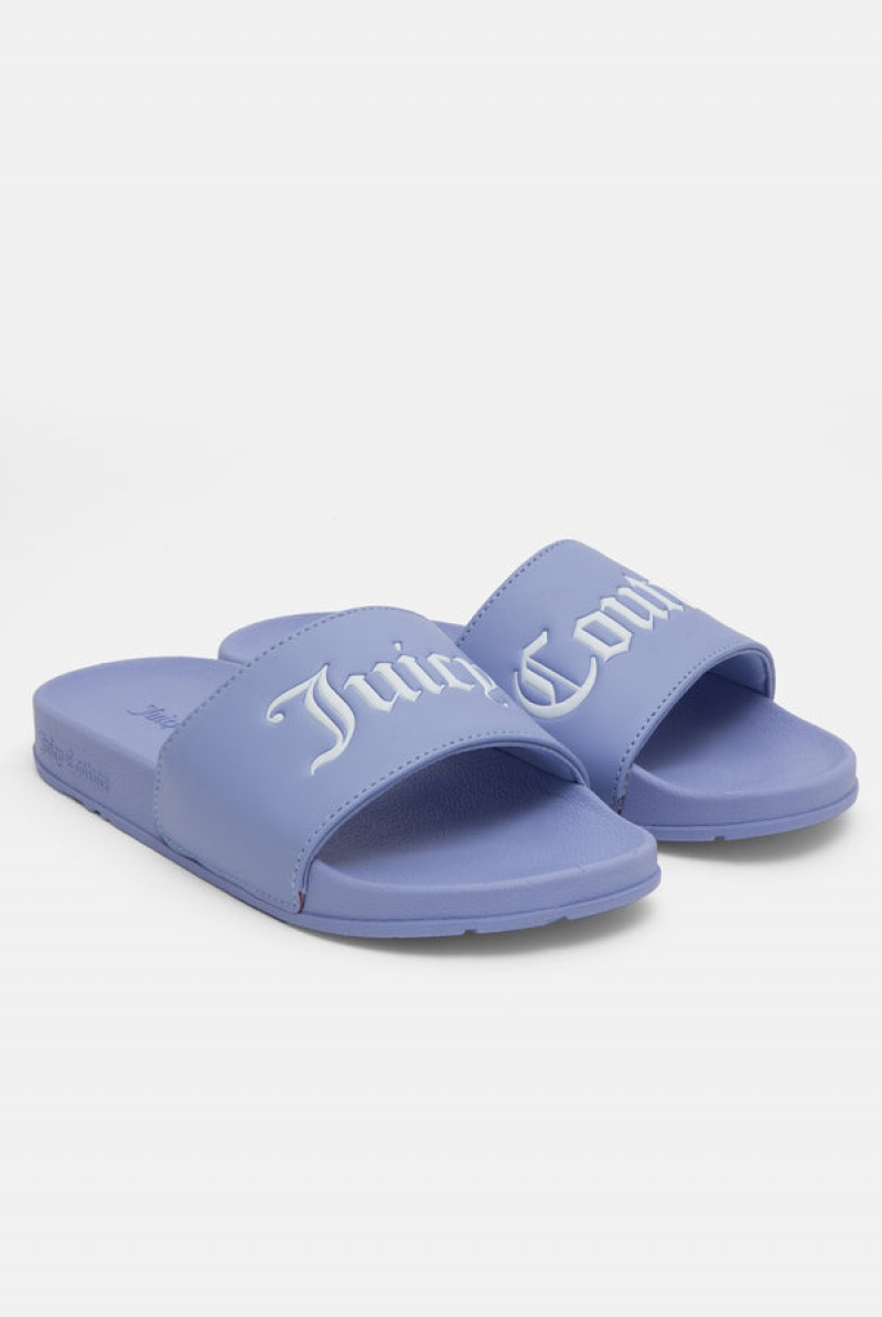 Juicy Couture Juicy Couture Embossed Sliders Sininen | JC-SN652202