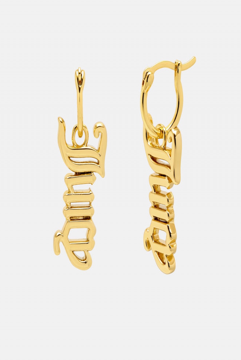 Juicy Couture Juicy Drop Earrings Kultaiset | JC-SN652377