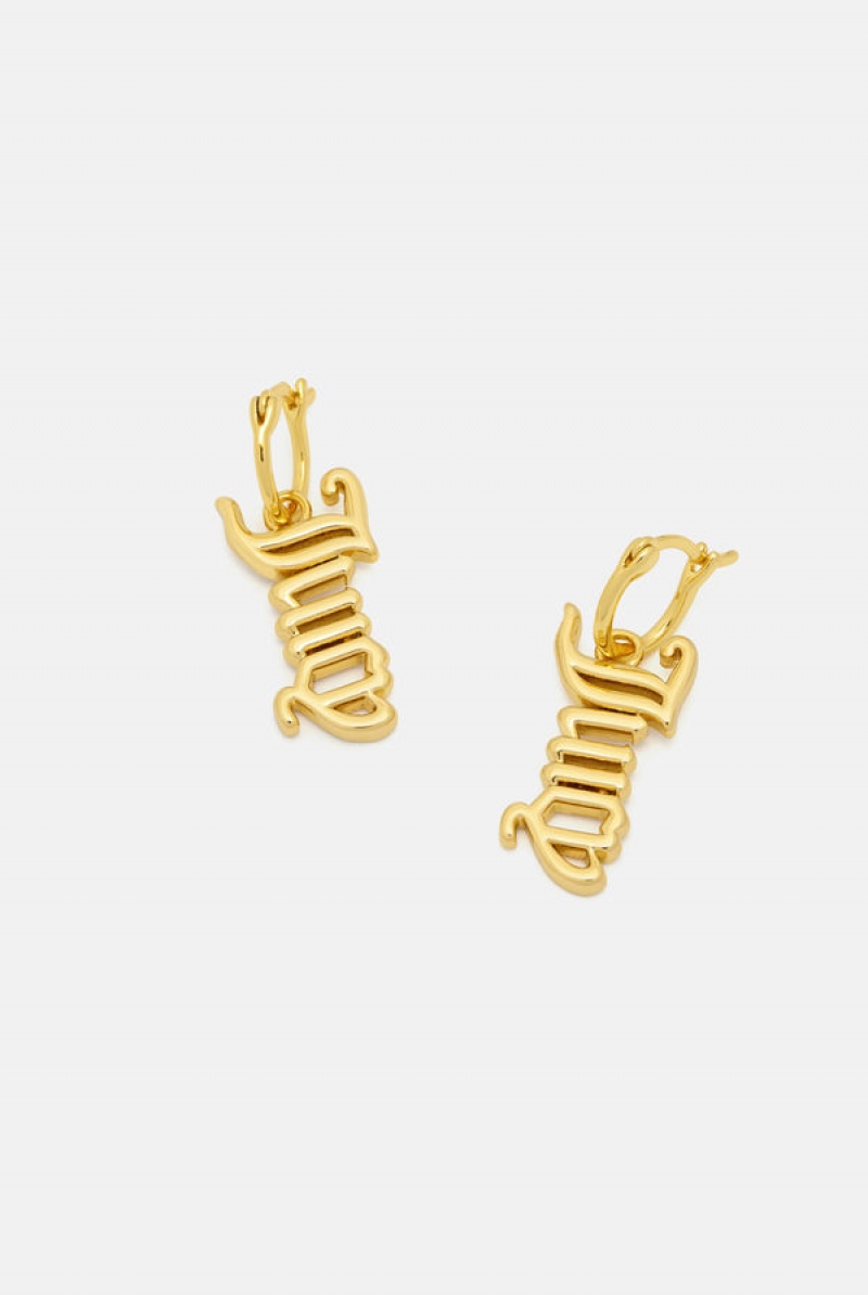 Juicy Couture Juicy Drop Earrings Kultaiset | JC-SN652377