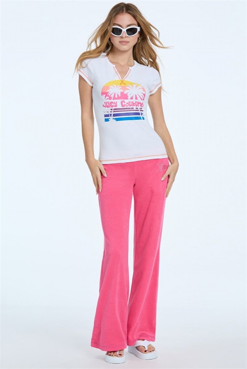 Juicy Couture Juicy Sunset Tee Valkoinen | JC-SN651608