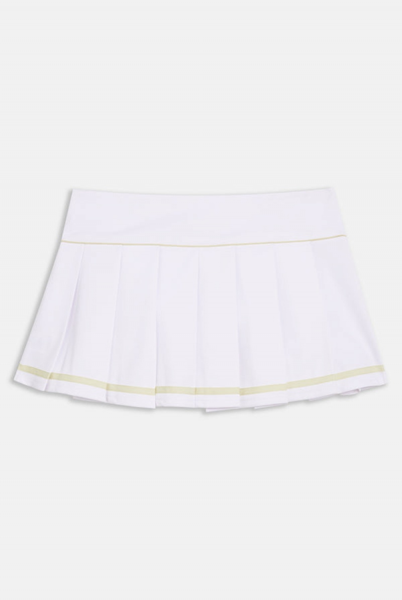 Juicy Couture Laskostettu Micro Twill Tennis Skirt Valkoinen | JC-SN652297