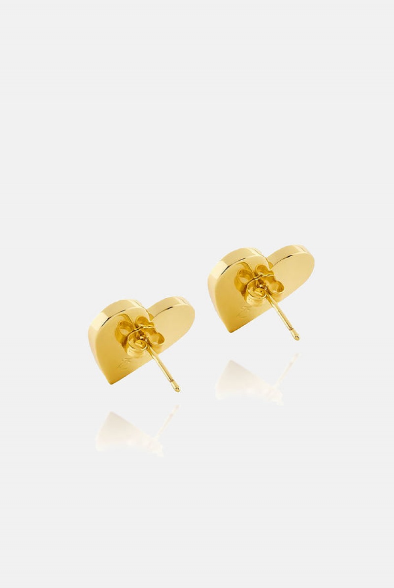 Juicy Couture Maxi Heart Stud Earrings Kultaiset | JC-SN652374