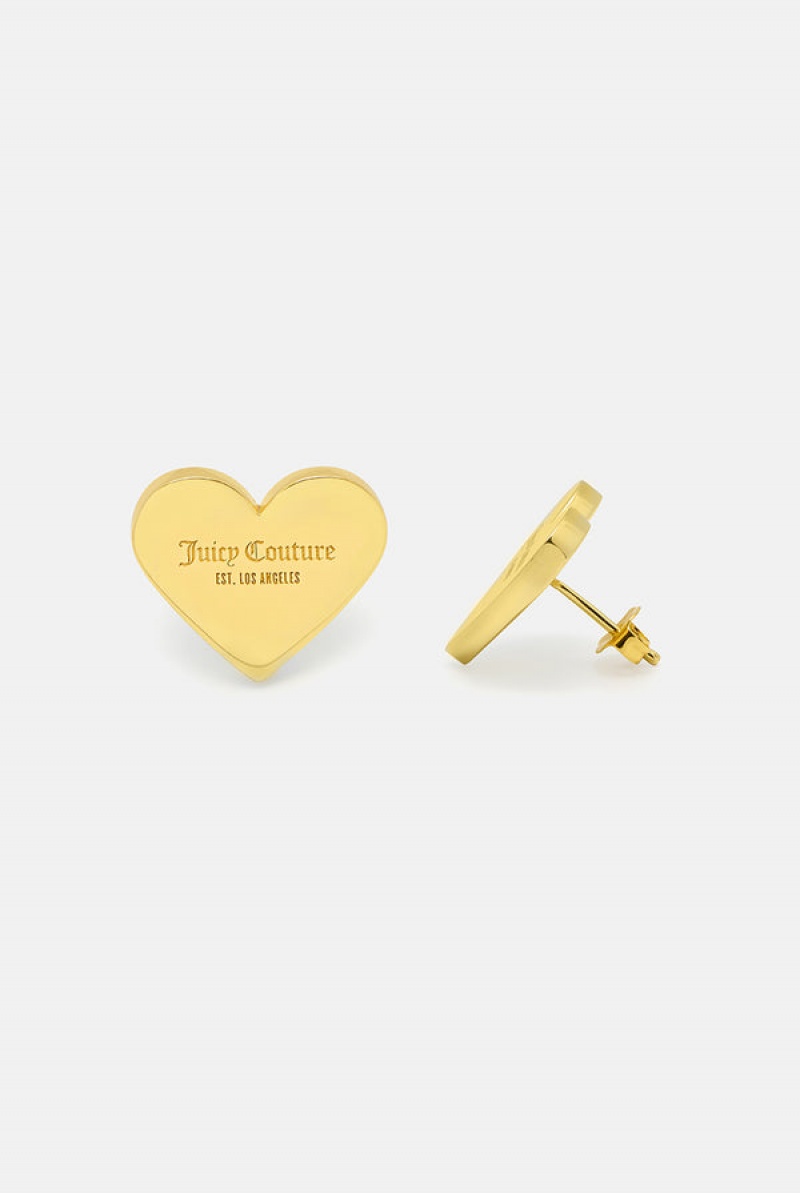 Juicy Couture Maxi Heart Stud Earrings Kultaiset | JC-SN652374