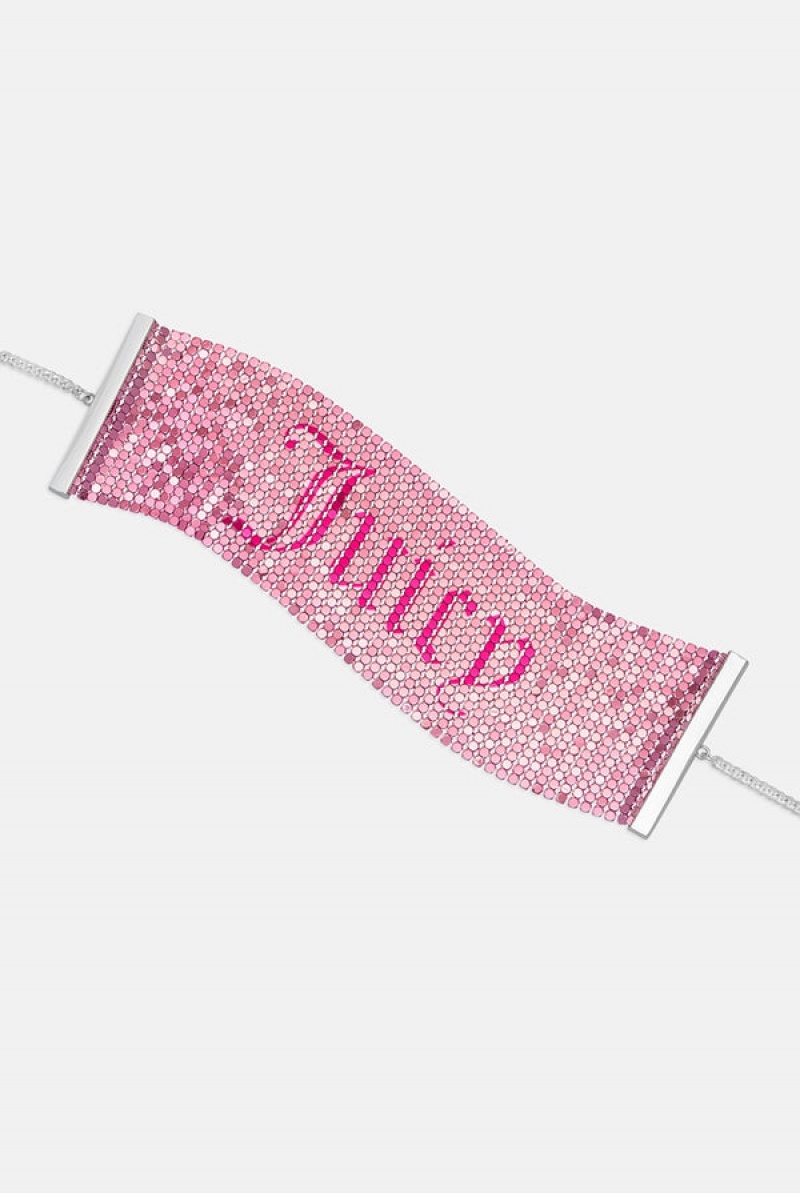 Juicy Couture Mesh Choker Pinkki | JC-SN652349