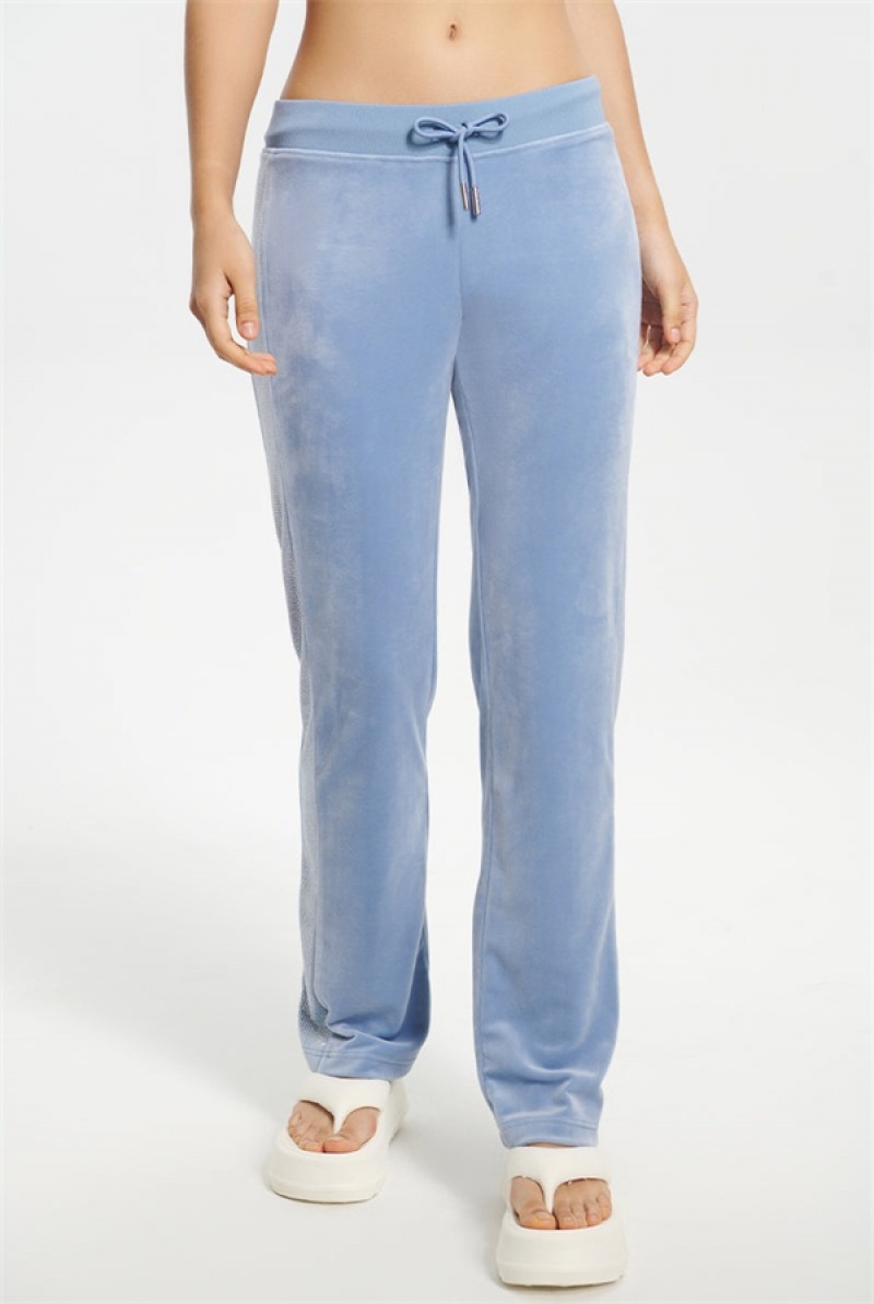 Juicy Couture Ombre Bling Velour Track Pants Sininen | JC-SN651607