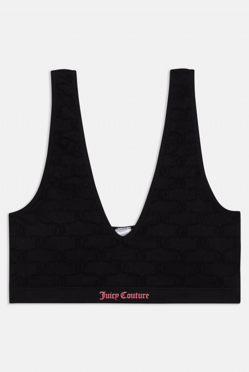 Juicy Couture Pack Of 2 Monogram Seamless Bras Mustat | JC-SN652283