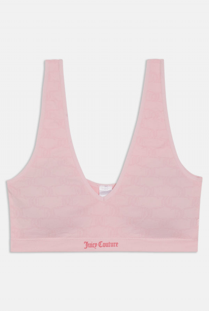 Juicy Couture Pack Of 2 Monogram Seamless Bras Mustat | JC-SN652283