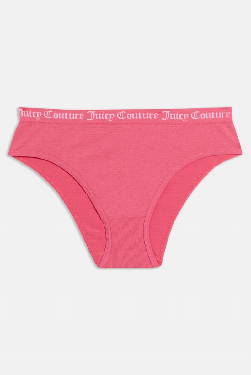 Juicy Couture Pack Of 3 Litteät Knit Seamless Mid-rise Briefs Punainen | JC-SN652271