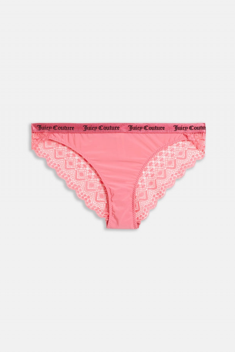 Juicy Couture Pack Of 3 Pitsi Trim Briefs Pinkki | JC-SN652282