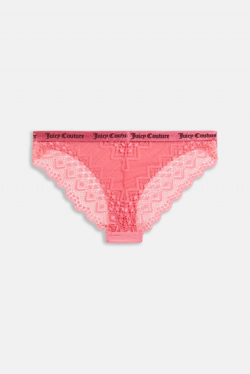 Juicy Couture Pack Of 3 Pitsi Trim Briefs Pinkki | JC-SN652282