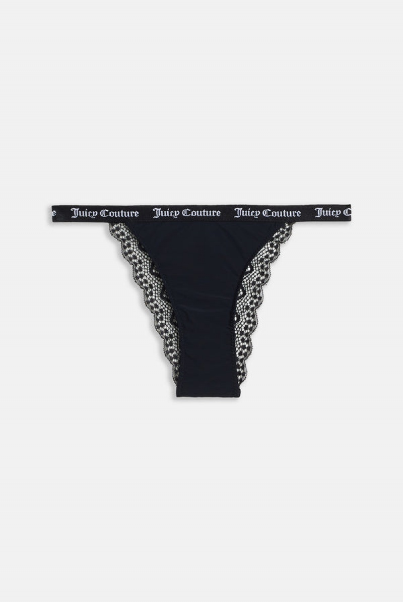 Juicy Couture Pack Of 3 Pitsi Trim Tanga Thongs Pinkki | JC-SN652279