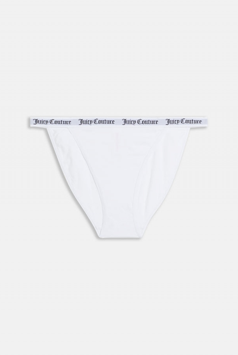 Juicy Couture Pack Of 3 Puuvilla Branded Waistband Briefs Mustat | JC-SN652270