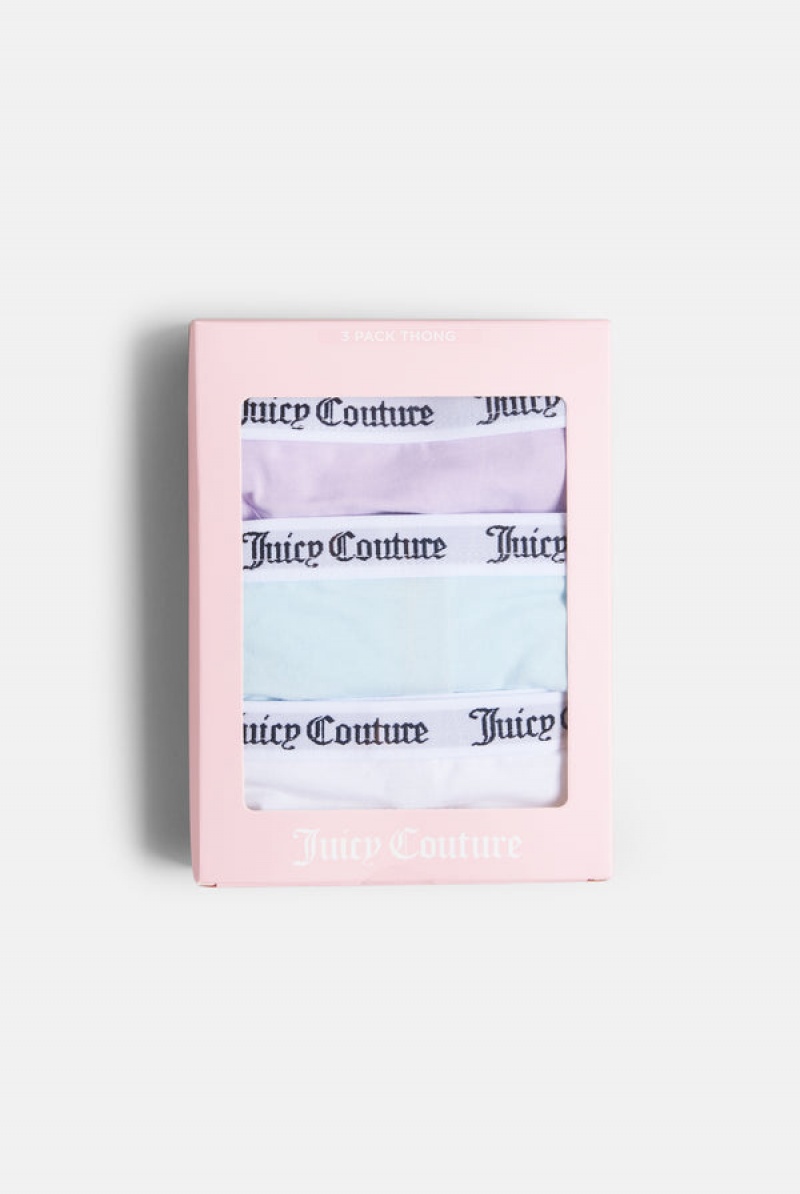 Juicy Couture Pack Of 3 Puuvilla Thongs Monivärinen | JC-SN652266