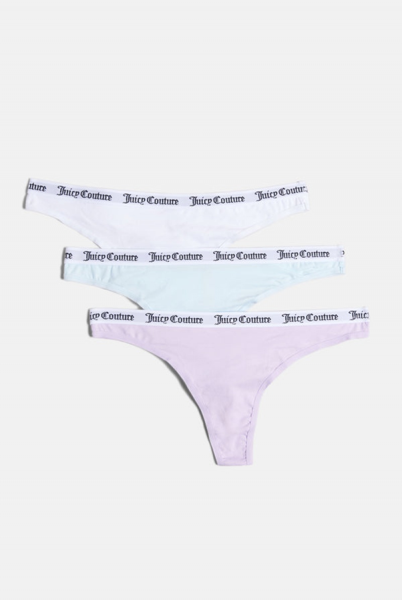 Juicy Couture Pack Of 3 Puuvilla Thongs Monivärinen | JC-SN652266