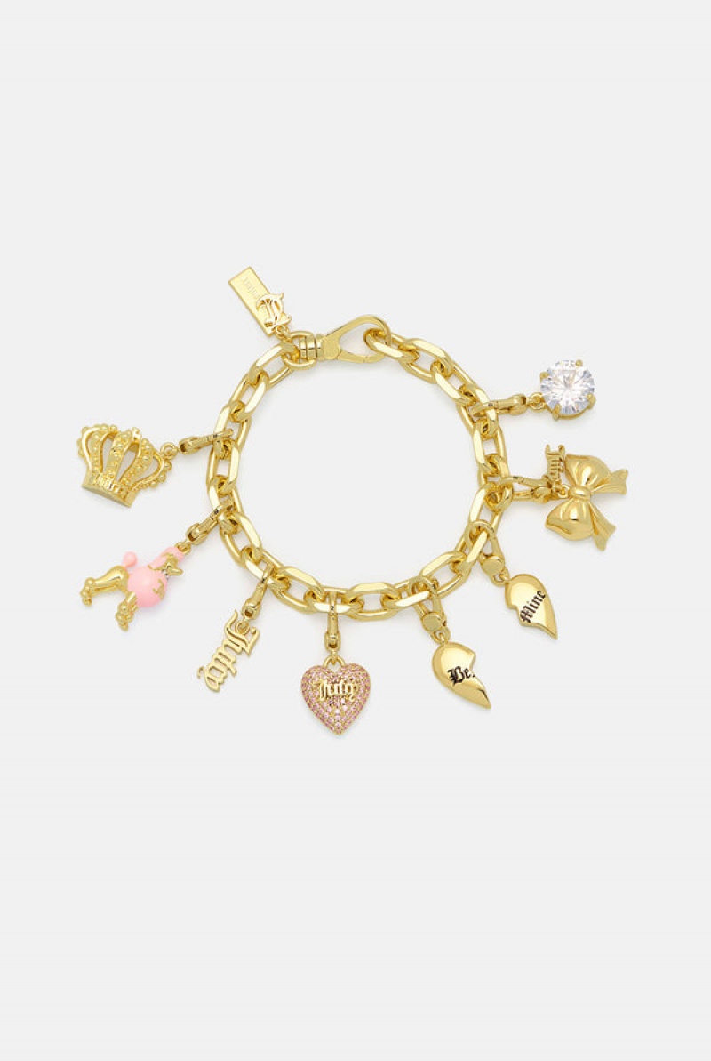 Juicy Couture Paksu JC Charm Bracelet Kultaiset | JC-SN652402