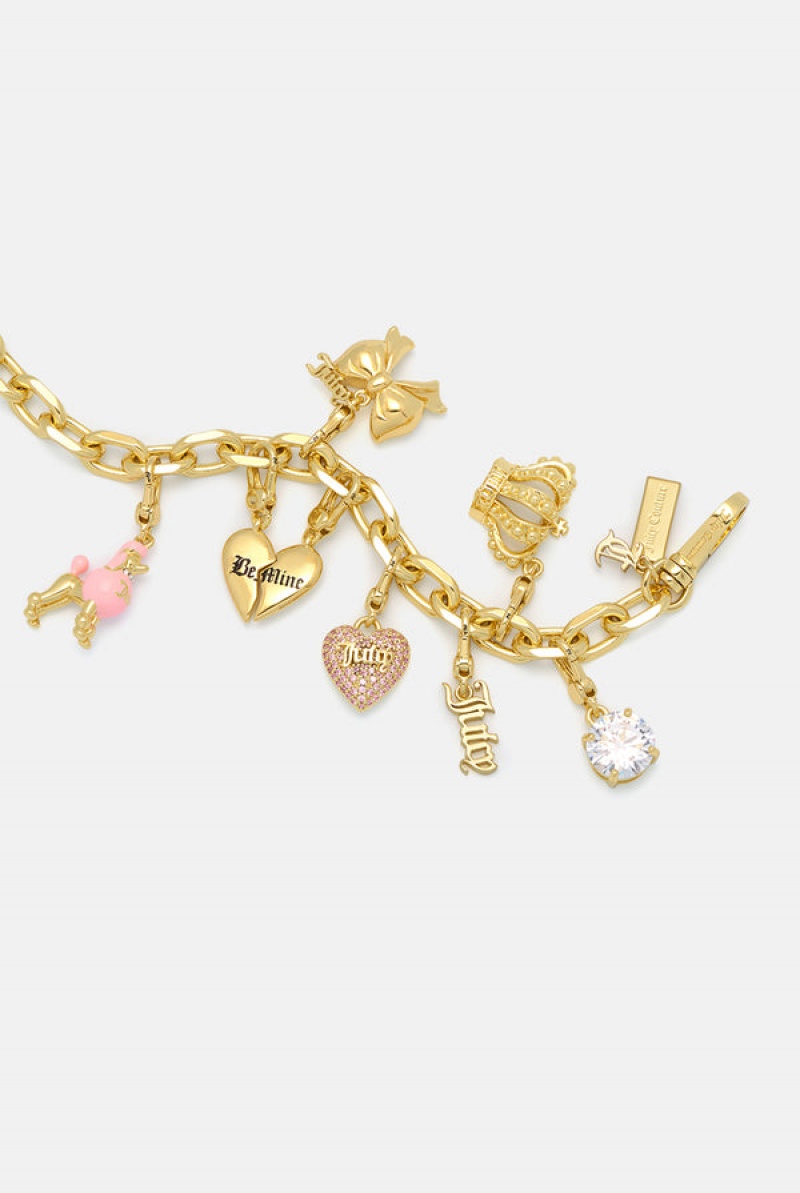 Juicy Couture Paksu JC Charm Bracelet Kultaiset | JC-SN652402