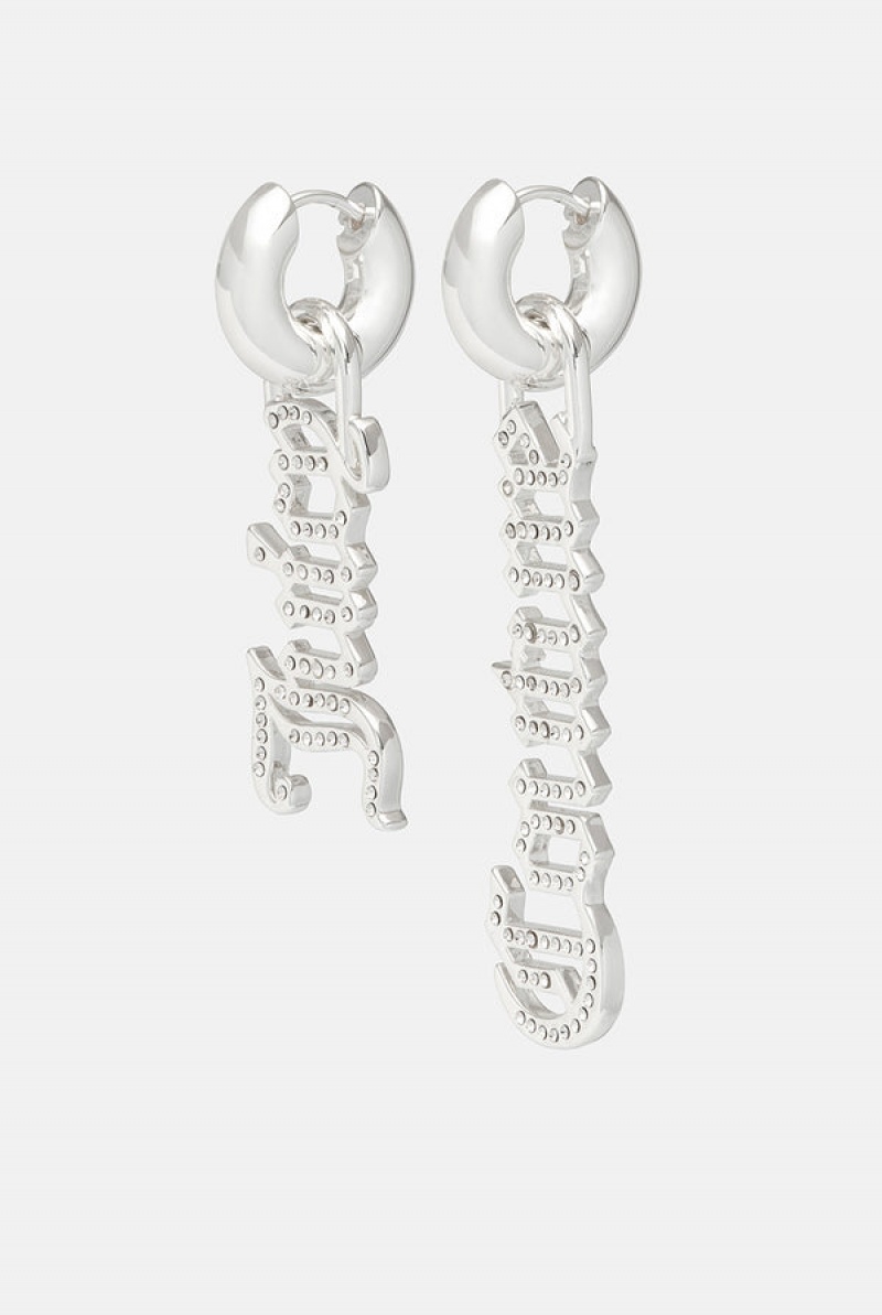 Juicy Couture Pavè Crystal Juicy Couture Drop Earrings Hopea | JC-SN652351