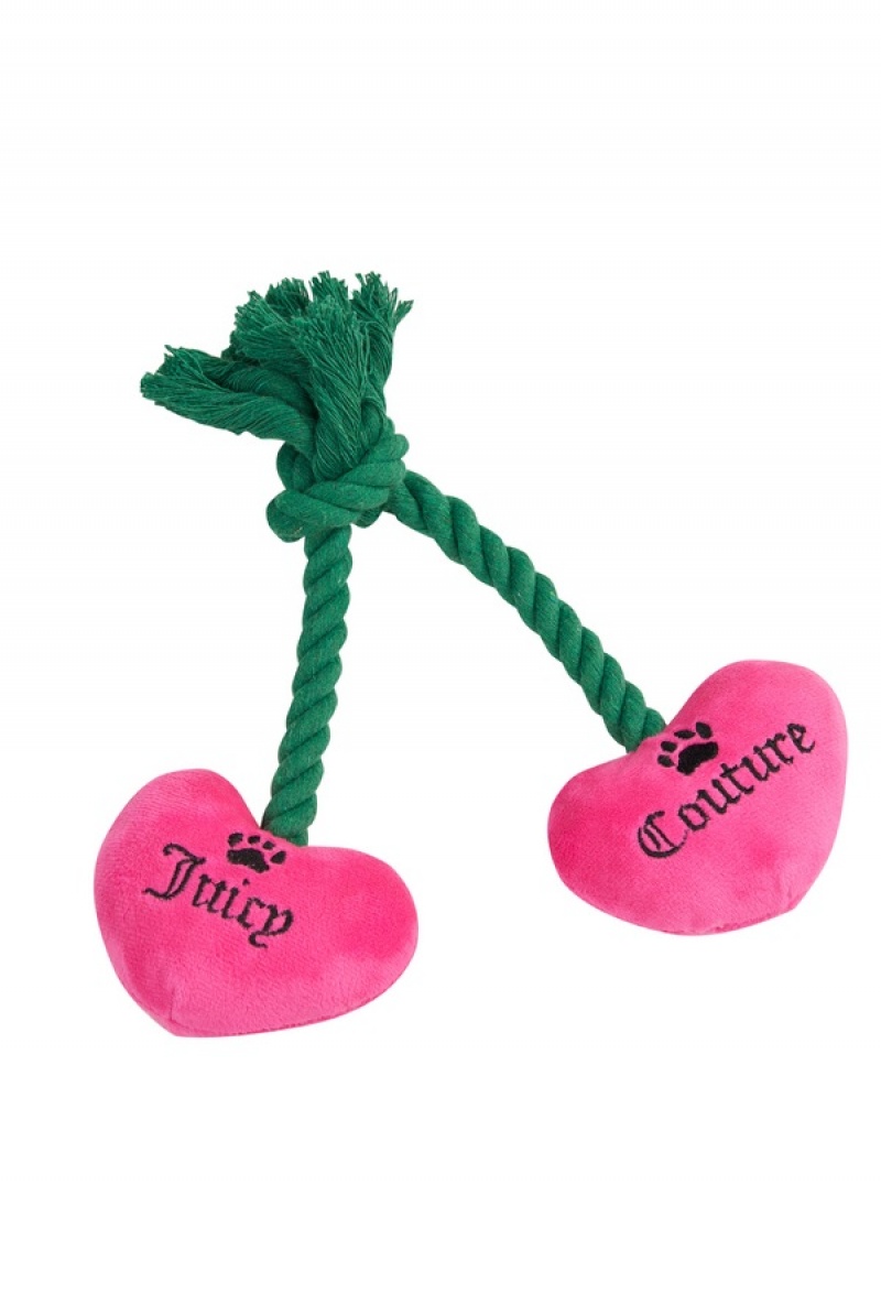 Juicy Couture Pet Rope Plush Cherries Squeaky Toy Punainen | JC-SN652307