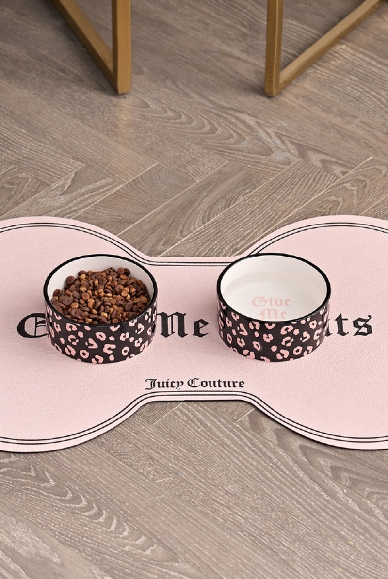 Juicy Couture Pet Set Of 2 Pet Keraaminen Bowls Mustat | JC-SN652305