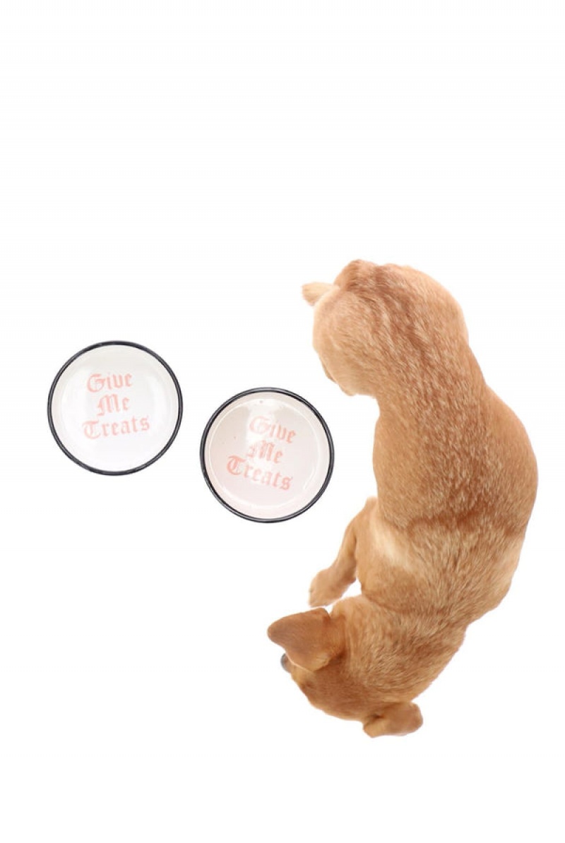 Juicy Couture Pet Set Of 2 Pet Keraaminen Bowls Mustat | JC-SN652305