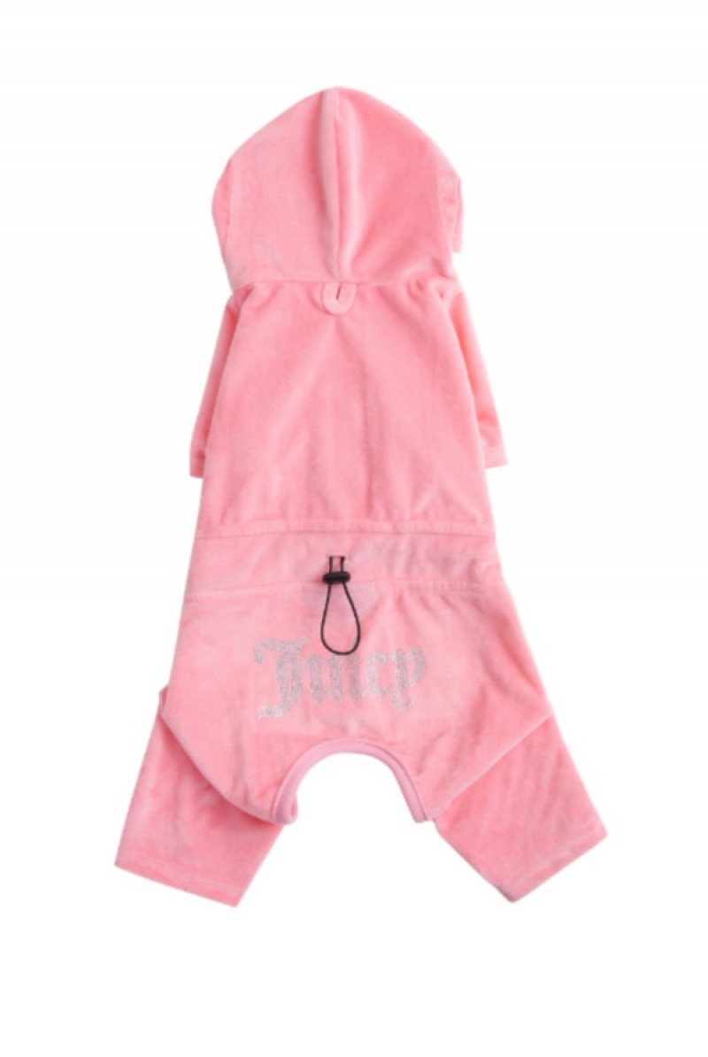 Juicy Couture Pet Velour Tracksuit M/L Pinkki | JC-SN652310