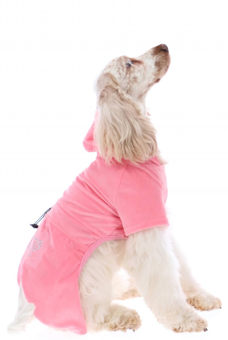 Juicy Couture Pet Velour Tracksuit M/L Pinkki | JC-SN652310