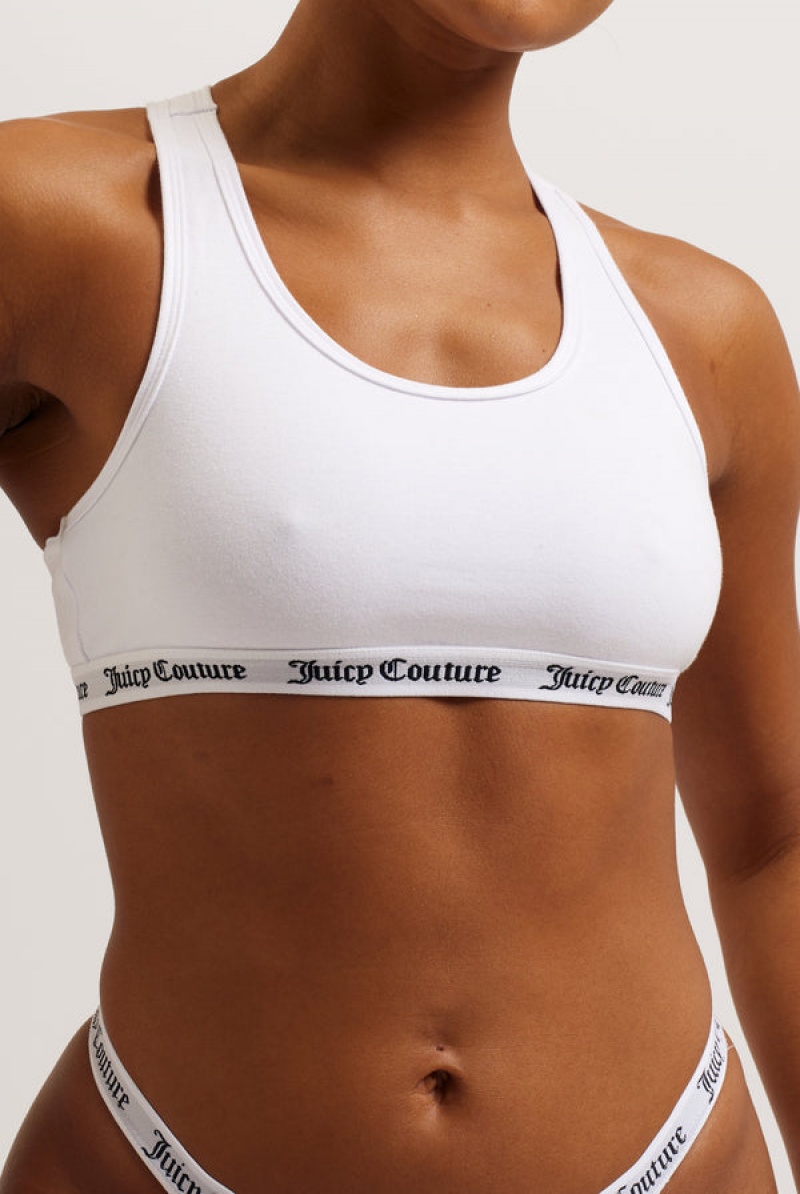 Juicy Couture Puuvilla Bralette Valkoinen | JC-SN652246