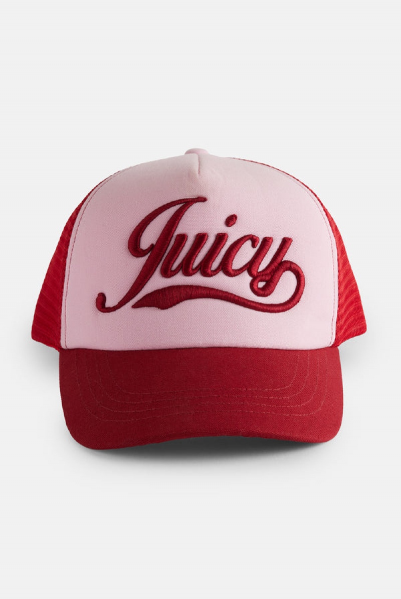 Juicy Couture Puuvilla Canvas Trucker Cap Pinkki | JC-SN652340