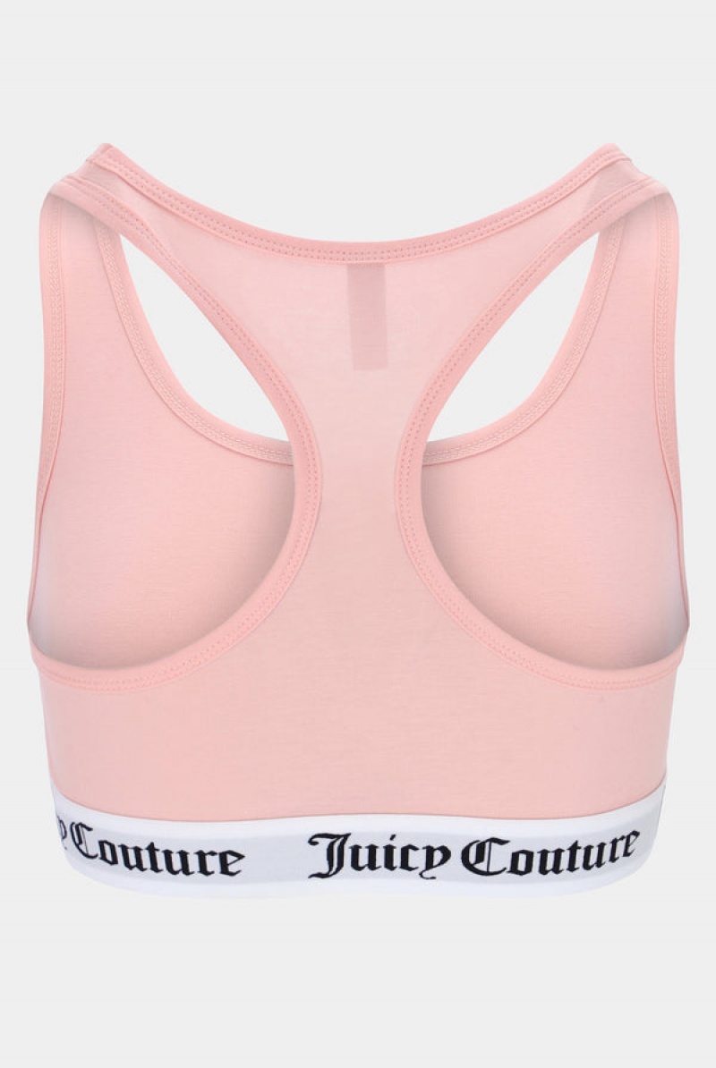 Juicy Couture Puuvilla Lounge Racer Bra Pinkki | JC-SN652226