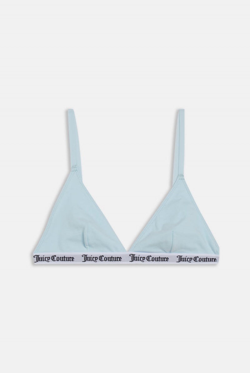 Juicy Couture Puuvilla Triangle Bra Turkoosi | JC-SN652250