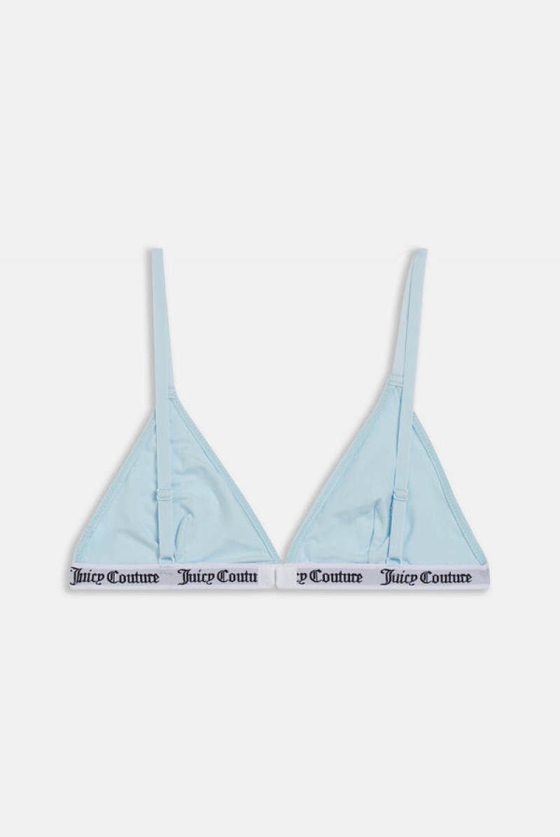 Juicy Couture Puuvilla Triangle Bra Turkoosi | JC-SN652250