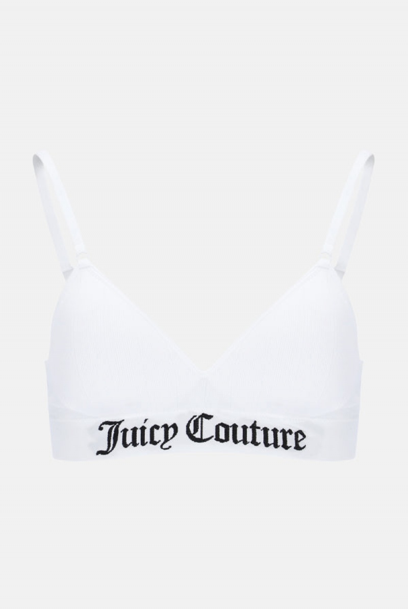 Juicy Couture Single Rib Moulded Bralette Valkoinen | JC-SN652230