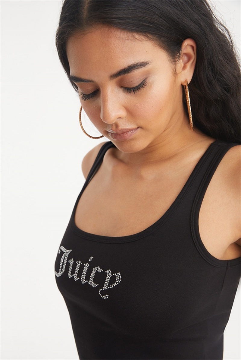 Juicy Couture Small Bling Tank Top Mustat | JC-SN651620