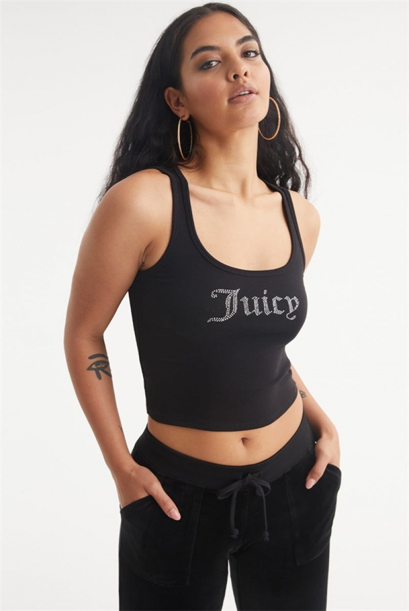 Juicy Couture Small Bling Tank Top Mustat | JC-SN651620