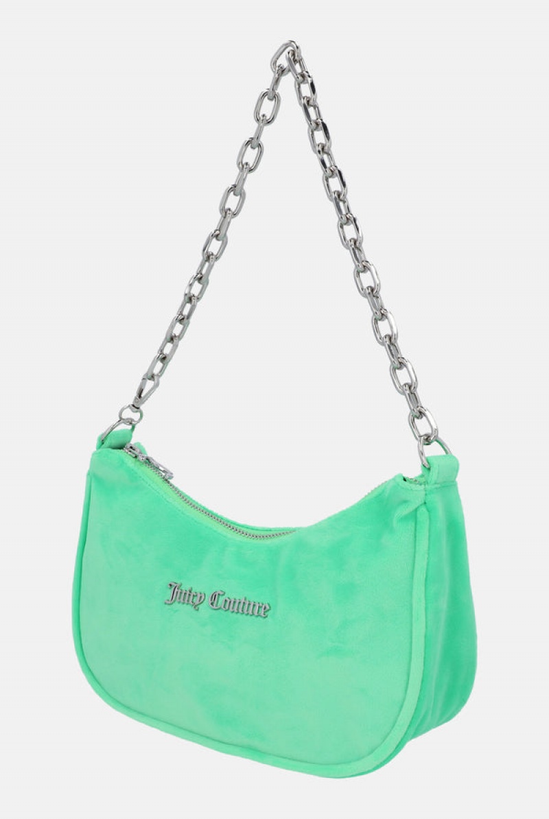 Juicy Couture Velour Chain Shoulder Bag Vihreä | JC-SN652208