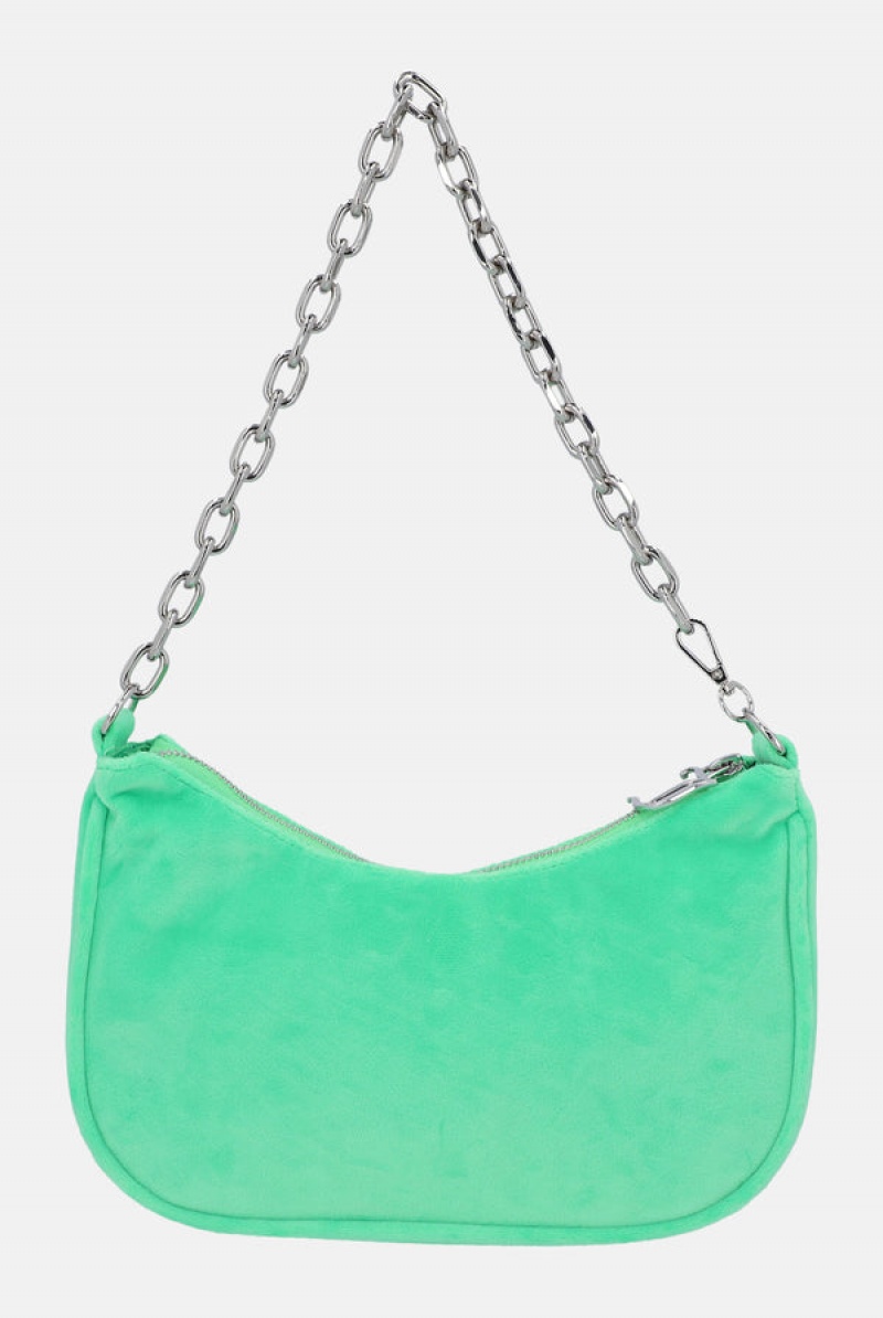 Juicy Couture Velour Chain Shoulder Bag Vihreä | JC-SN652208