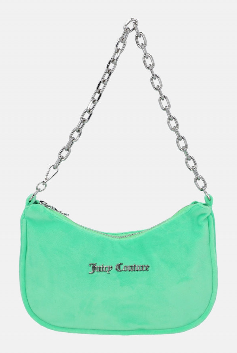 Juicy Couture Velour Chain Shoulder Bag Vihreä | JC-SN652208