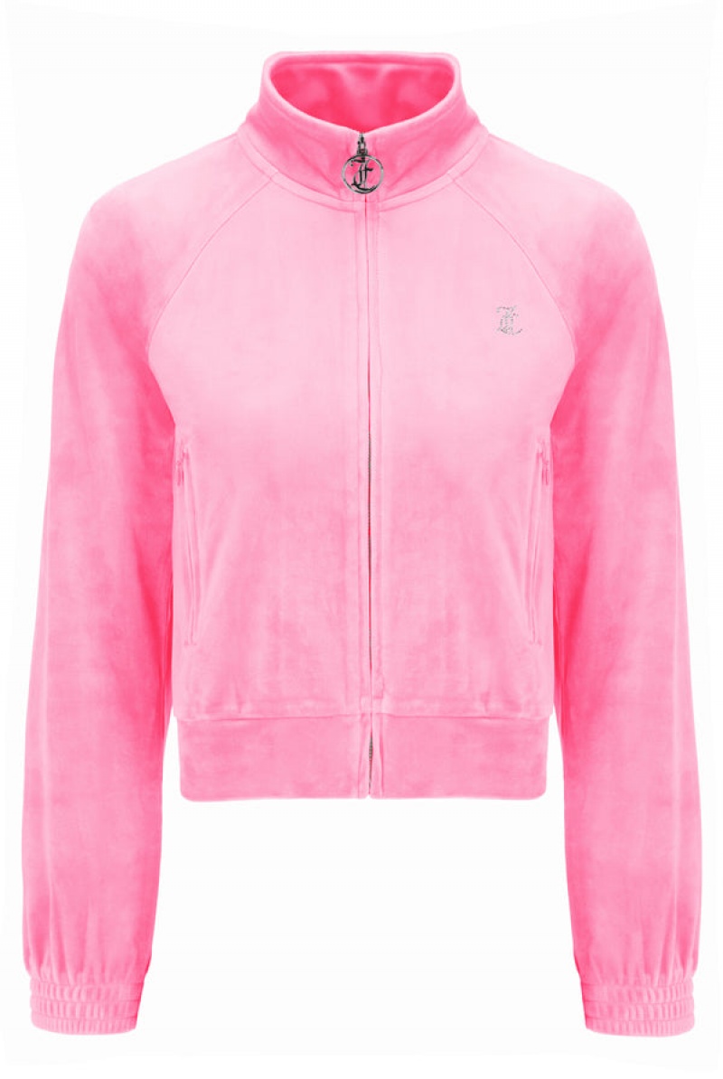 Juicy Couture Velour Diamante Tracktop Pinkki | JC-SN652013