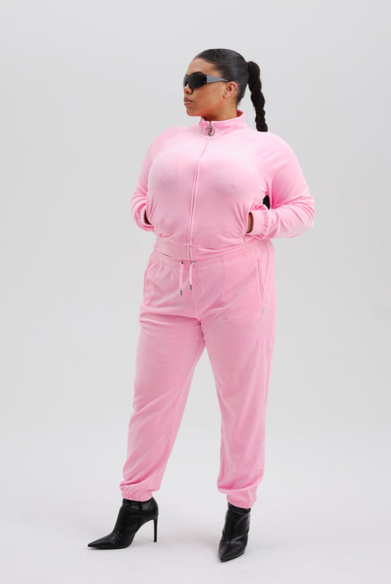 Juicy Couture Velour Diamante Tracktop Pinkki | JC-SN652013