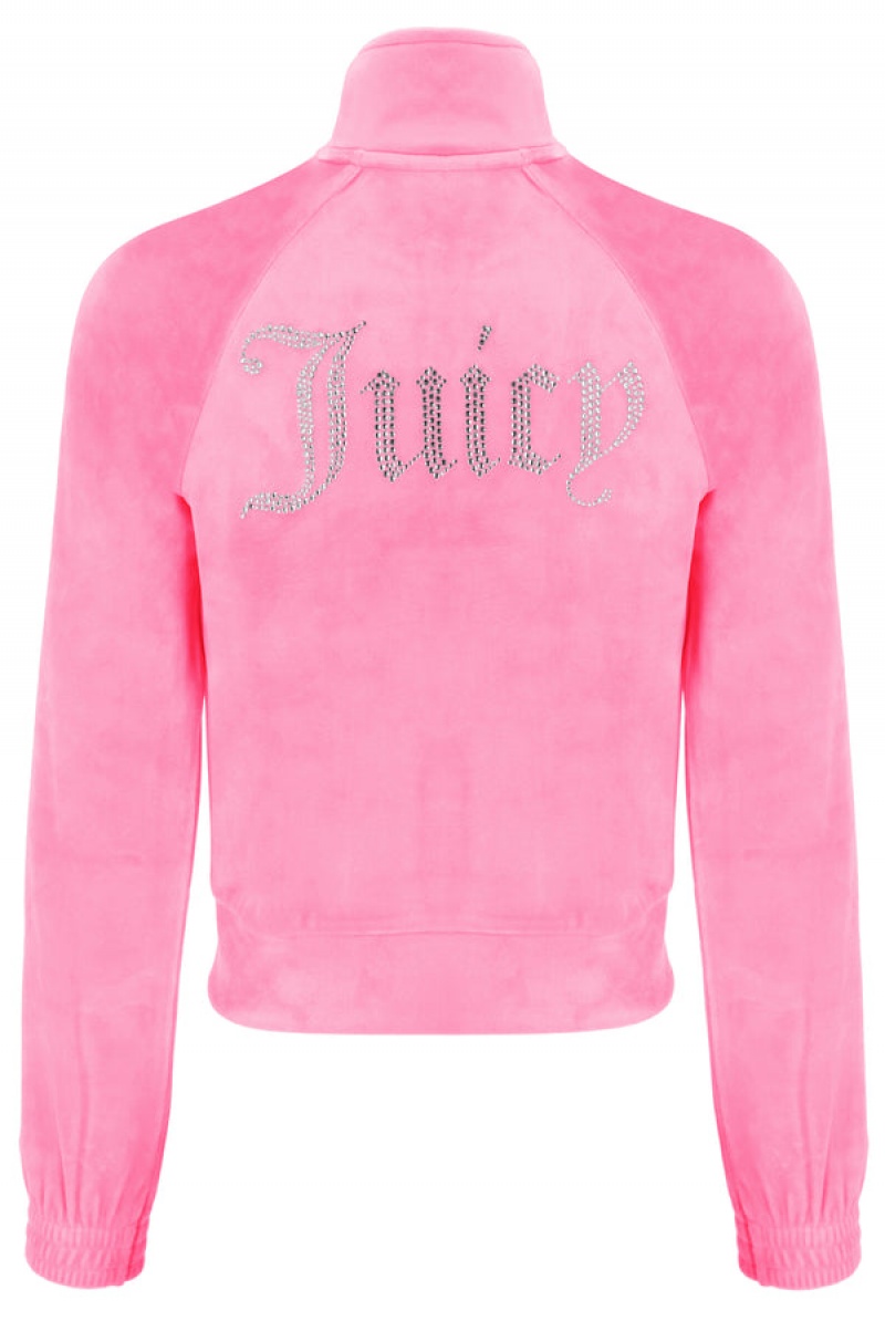 Juicy Couture Velour Diamante Tracktop Pinkki | JC-SN652013